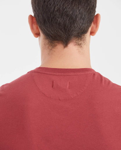 Men's Basic Slim Fit V - Neck Cotton T-shirt - Red - 5