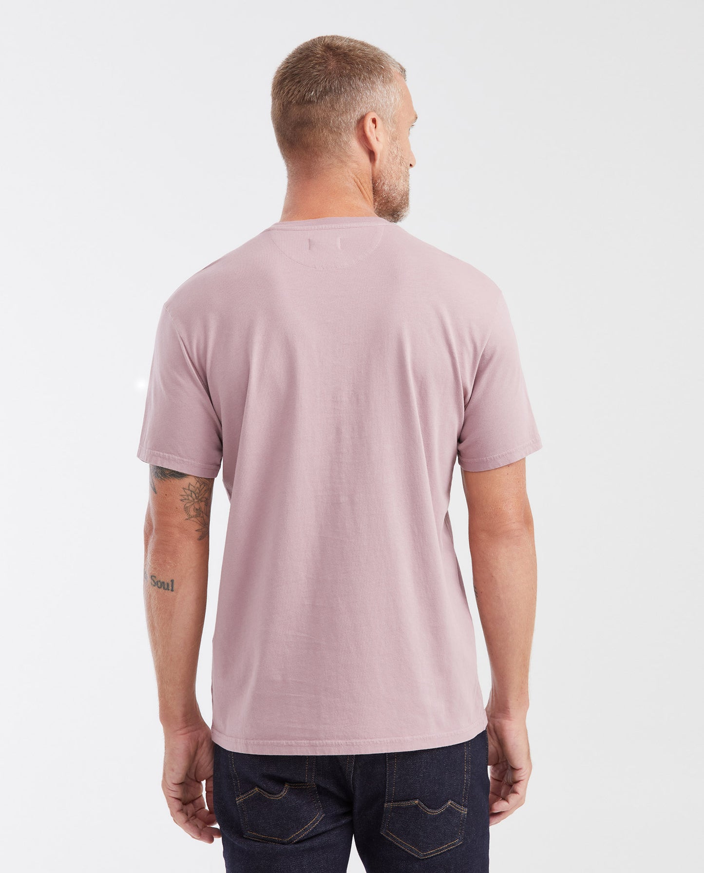 Men's Basic Slim Fit V - Neck Cotton T-shirt - Pink - 4