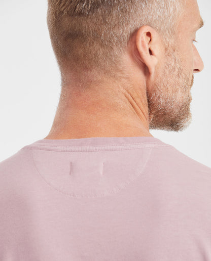 Men's Basic Slim Fit V - Neck Cotton T-shirt - Pink - 5