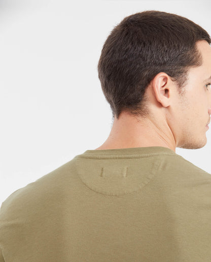 Men's Basic Slim Fit V - Neck Cotton T-shirt - Green - 5