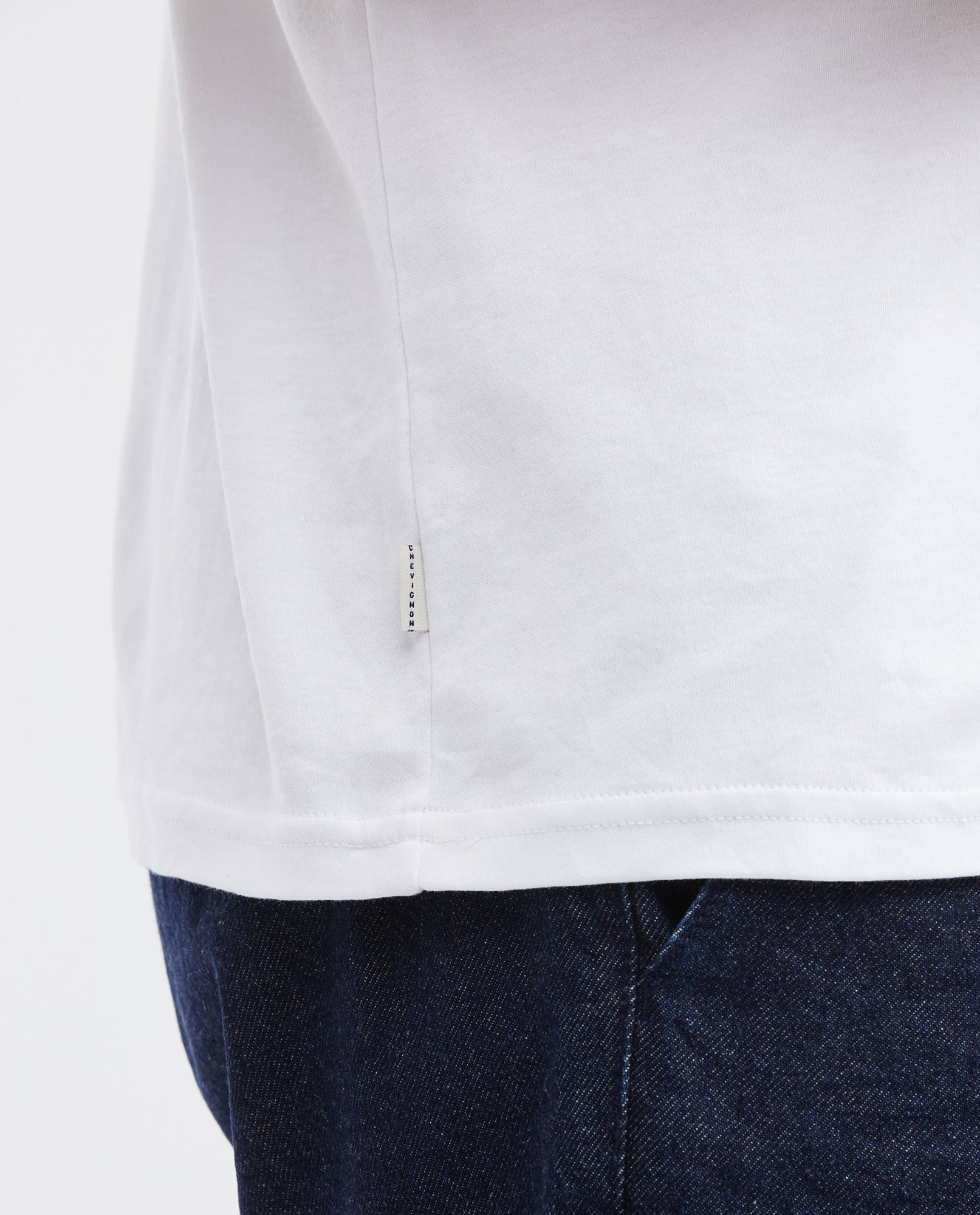 Men's Basic Slim Fit Round Neck Cotton T-Shirt - White 642G001 - 3