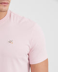 Men's Basic Slim Fit Round Neck Cotton T-Shirt - Pink 642G001 - 3