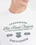 Men's Slim Fit Printed Crew Neck T-Shirt - White 642G003 - 1