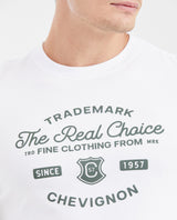 Men's Slim Fit Printed Crew Neck T-Shirt - White 642G003 - 1