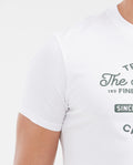 Men's Slim Fit Printed Crew Neck T-Shirt - White 642G003 - 3