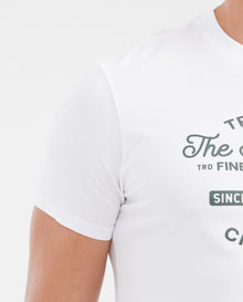 Men's Slim Fit Printed Crew Neck T-Shirt - White 642G003 - 3