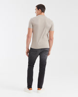 Men's Slim Fit Printed Crew Neck T-Shirt - Brown 642G003 - 4