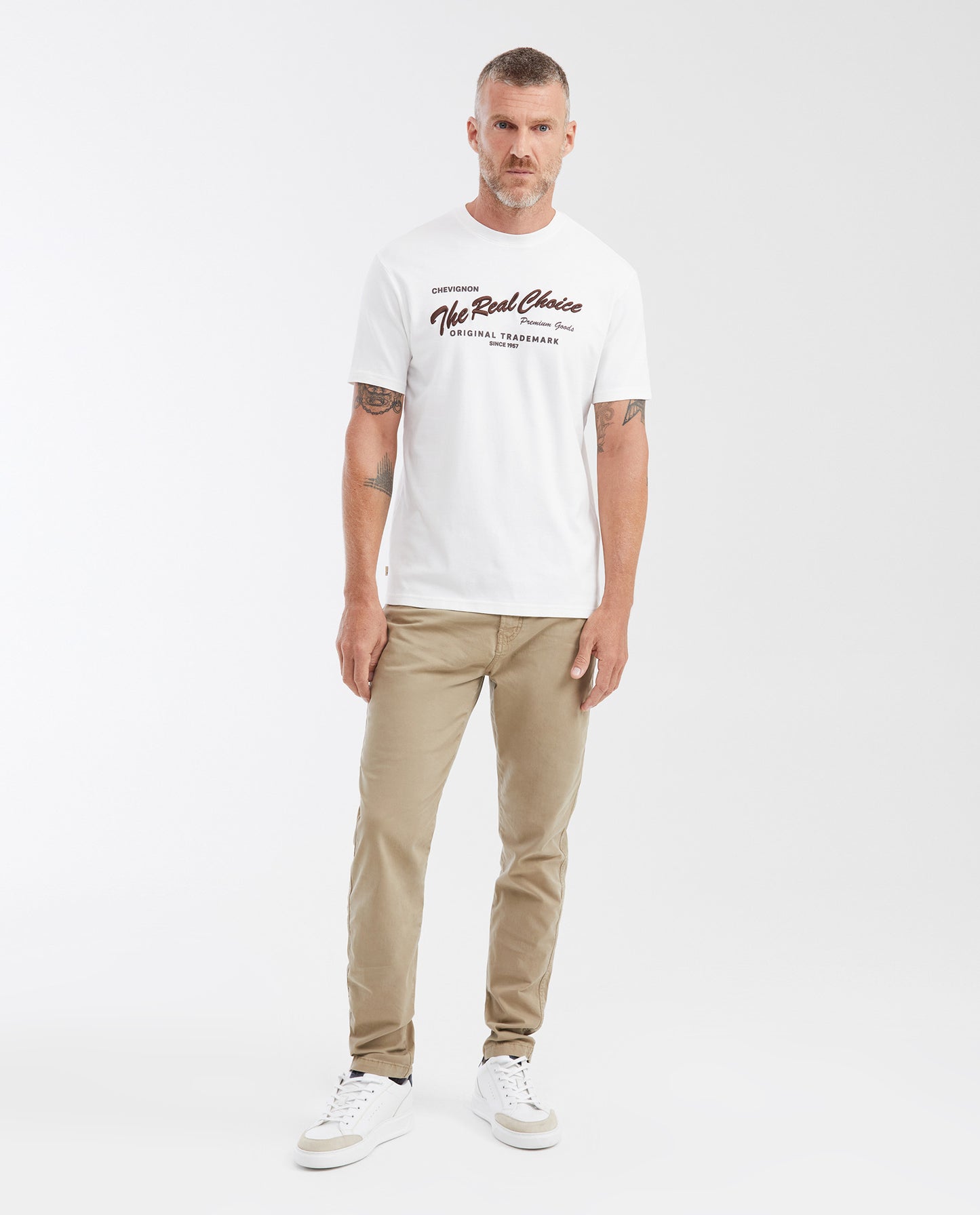 Men's Slim Fit Printed T-shirt in Medium Weight Cotton - Raw - 2