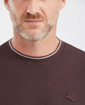 Slim Fit T-Shirt with Round Neck in 100% Cotton Piqué for Men - Brown 642G006 - 3