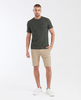 Slim Fit T-Shirt with Round Neck in 100% Cotton Piqué for Men - Green 642G006 - 2
