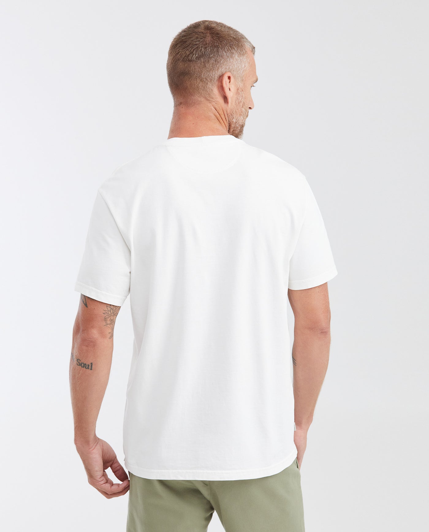 Men's Classic Fit Crew Neck T-Shirt with Print - Raw 642G013 - 3