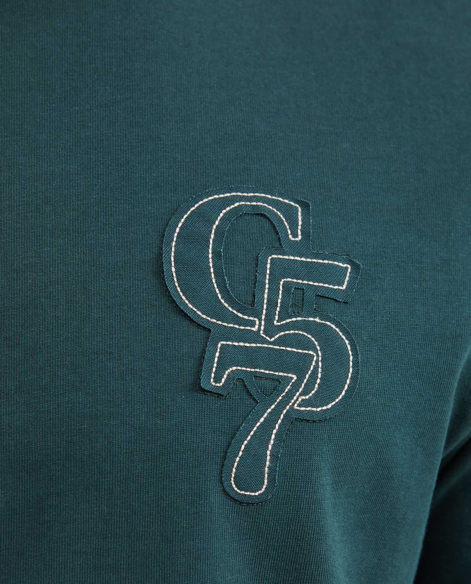 Men's Classic Fit Crew Neck T-Shirt with Print - Green 642G013 - 3