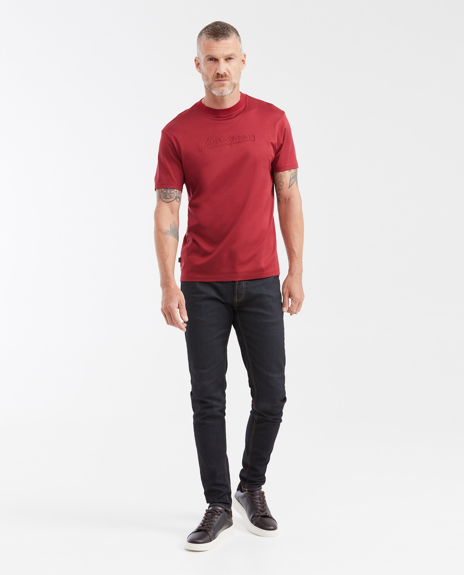 Slim Fit Round Neck Printed T-Shirt for Men - Red 642G016 - 2