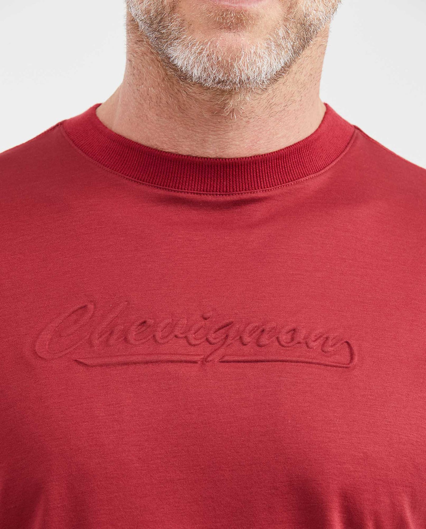 Slim Fit Round Neck Printed T-Shirt for Men - Red 642G016 - 3