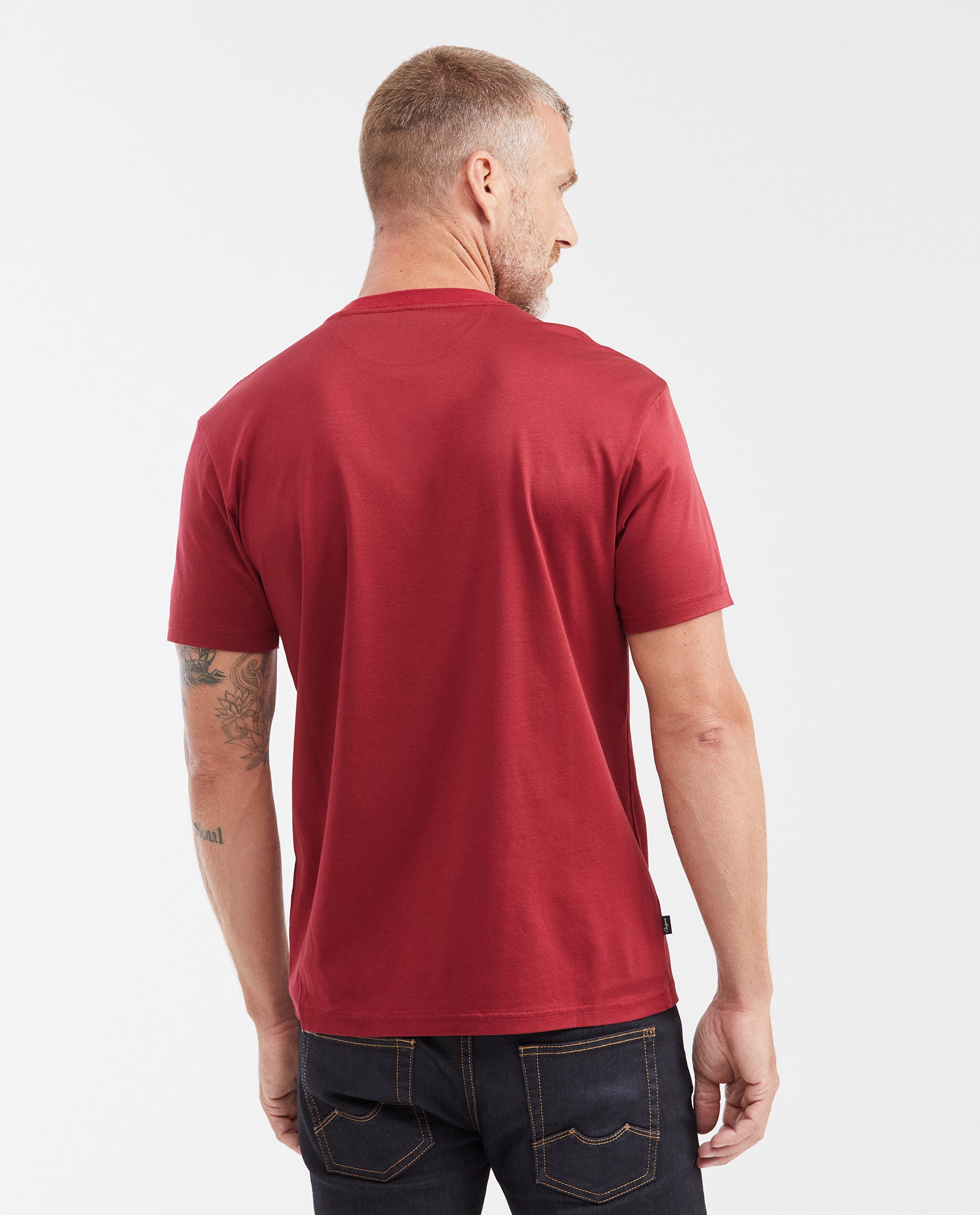 Slim Fit Round Neck Printed T-Shirt for Men - Red 642G016 - 5