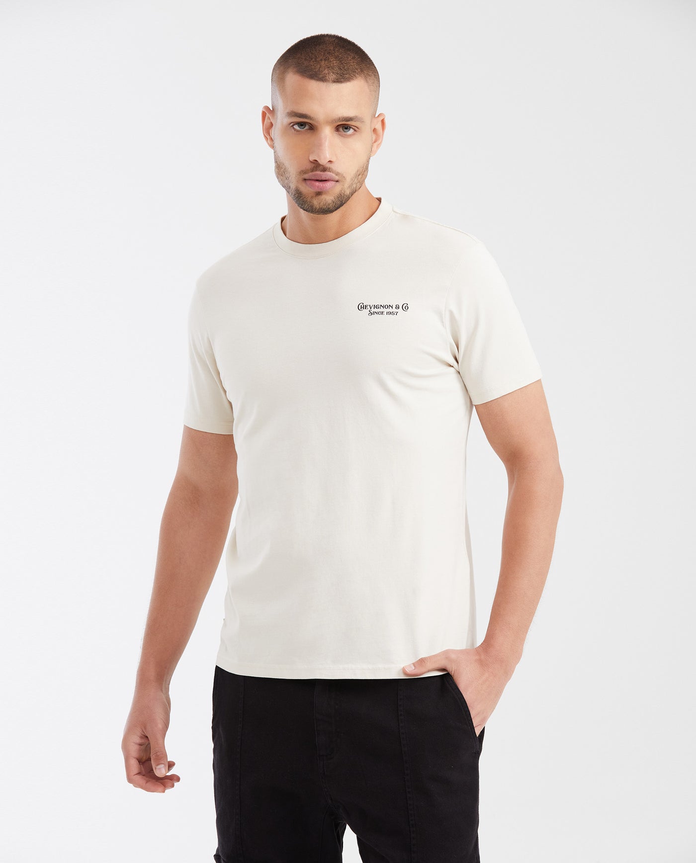 Men's Slim Fit Printed T-Shirt - Raw 642G017 - 1