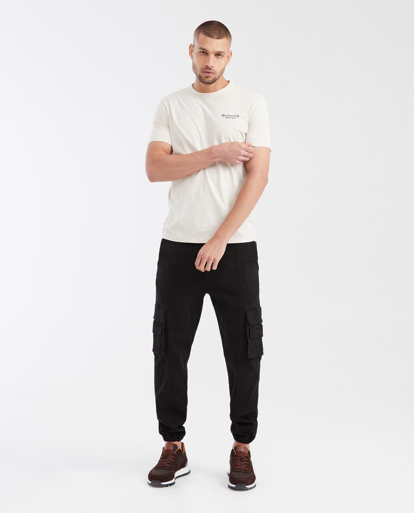 Men's Slim Fit Printed T-Shirt - Raw 642G017 - 2