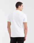Men's Classic Fit Crew Neck T-Shirt with Small Graphic in Cotton - White 642G026 - 4
