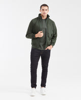 Men's Classic Fit Crew Neck T-Shirt with Small Graphic in Cotton - Green 642G026 - 2