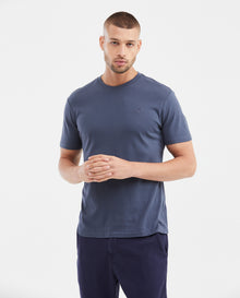 Camiseta Básica Slim Fit Cuello Redondo en Algodón Doble Punto para Hombre - Gray 63_642G040_GRI193918_0