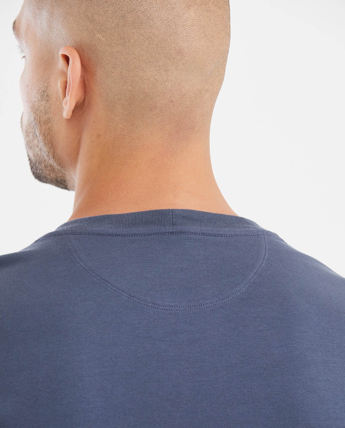 Camiseta Básica Slim Fit Cuello Redondo en Algodón Doble Punto para Hombre - Gray 63_642G040_GRI193918_7