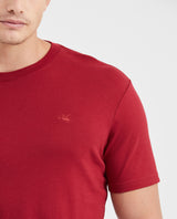 Camiseta Básica Slim Fit Cuello Redondo en Algodón Doble Punto para Hombre - Red 63_642G040_ROJ191650_4