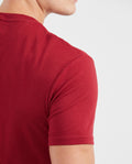 Camiseta Básica Slim Fit Cuello Redondo en Algodón Doble Punto para Hombre - Red 63_642G040_ROJ191650_6