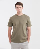 Camiseta Básica Slim Fit Cuello Redondo en Algodón Doble Punto para Hombre - Green 63_642G040_VER180521_0