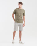 Camiseta Básica Slim Fit Cuello Redondo en Algodón Doble Punto para Hombre - Green 63_642G040_VER180521_3
