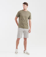 Camiseta Básica Slim Fit Cuello Redondo en Algodón Doble Punto para Hombre - Green 63_642G040_VER180521_3