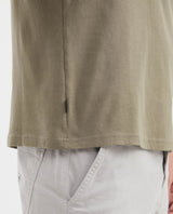 Camiseta Básica Slim Fit Cuello Redondo en Algodón Doble Punto para Hombre - Green 63_642G040_VER180521_5