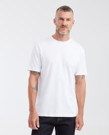 Men's Slim Fit Cotton T-shirt with Water-Repellent Finish - White - 1