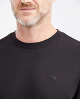 Slim Fit Cotton T-Shirt with Water-Repellent Finish for Men - Black 642G041 - 3