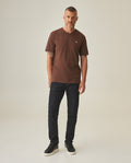 Men´s Slim V-Neck T-shirt - Brown 63_642H000_CAF190916_3