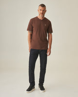 Men´s Slim V-Neck T-shirt - Brown 63_642H000_CAF190916_3