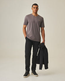 Men´s Slim V-Neck T-shirt - Gray 63_642H000_GRI185203_3