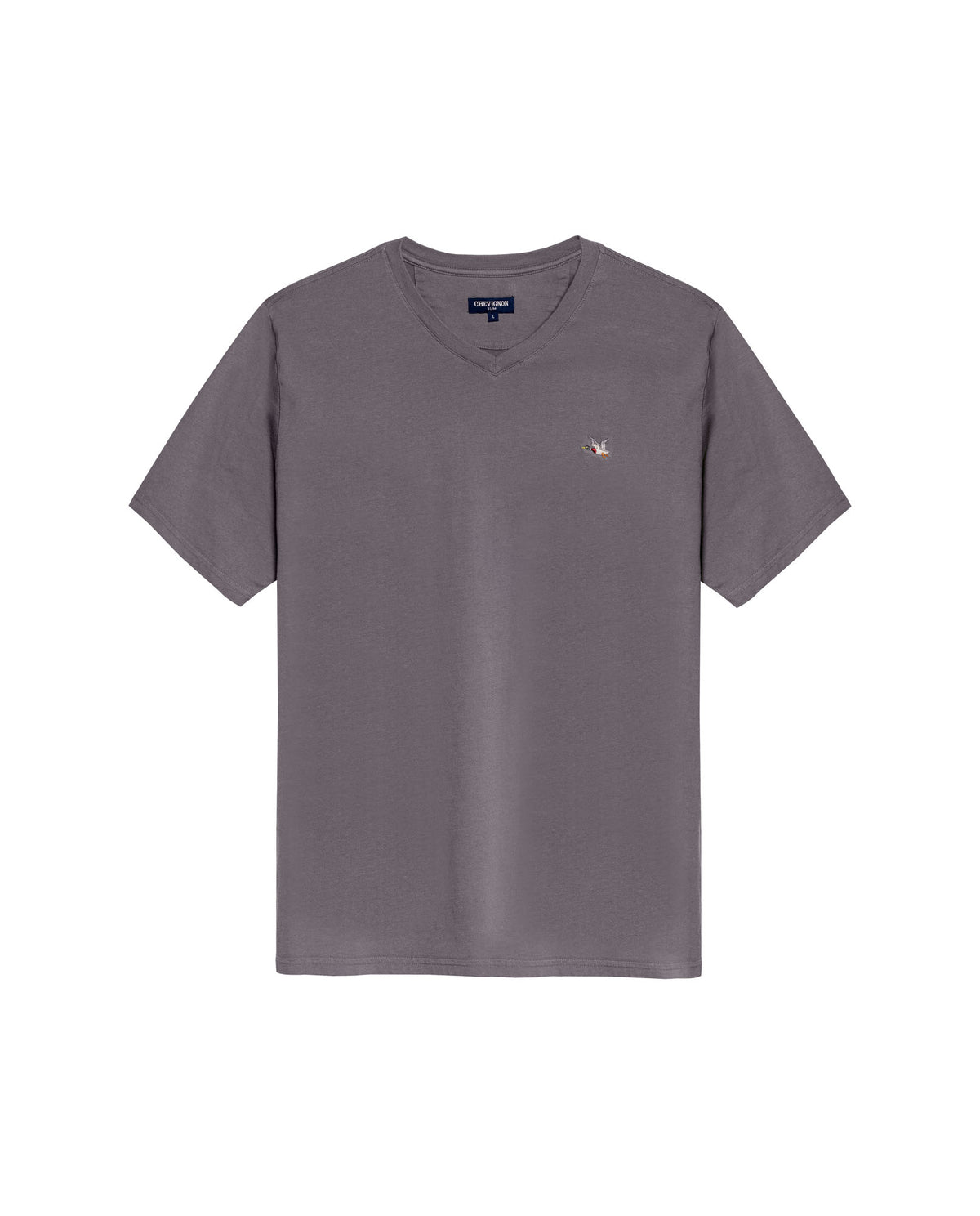 Men´s Slim V-Neck T-shirt - Gray 63_642H000_GRI185203_4