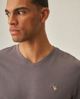 Men´s Slim V-Neck T-shirt - Gray 63_642H000_GRI185203_5