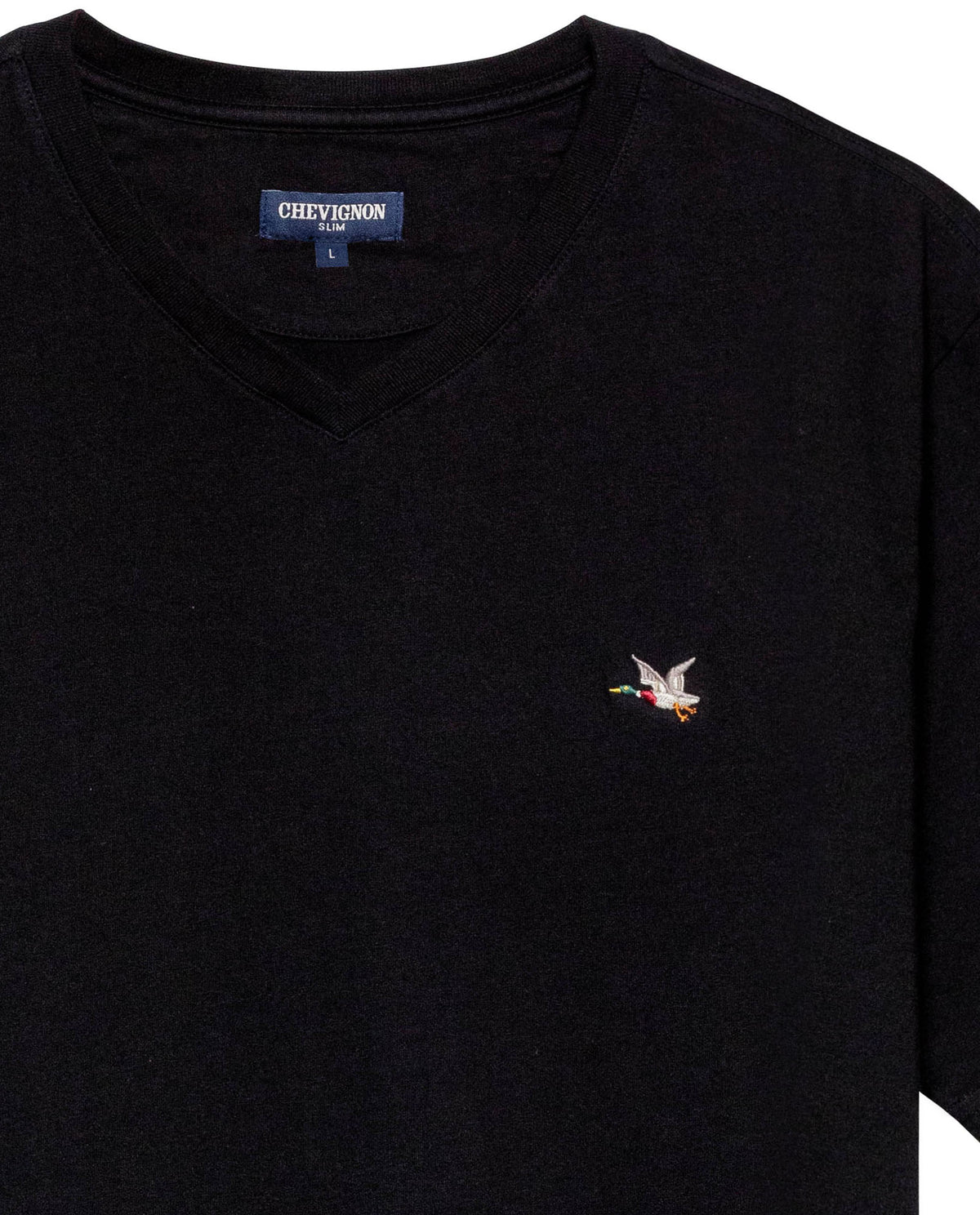 Men´s Slim V-Neck T-shirt - Black 63_642H000_NEG194007_8