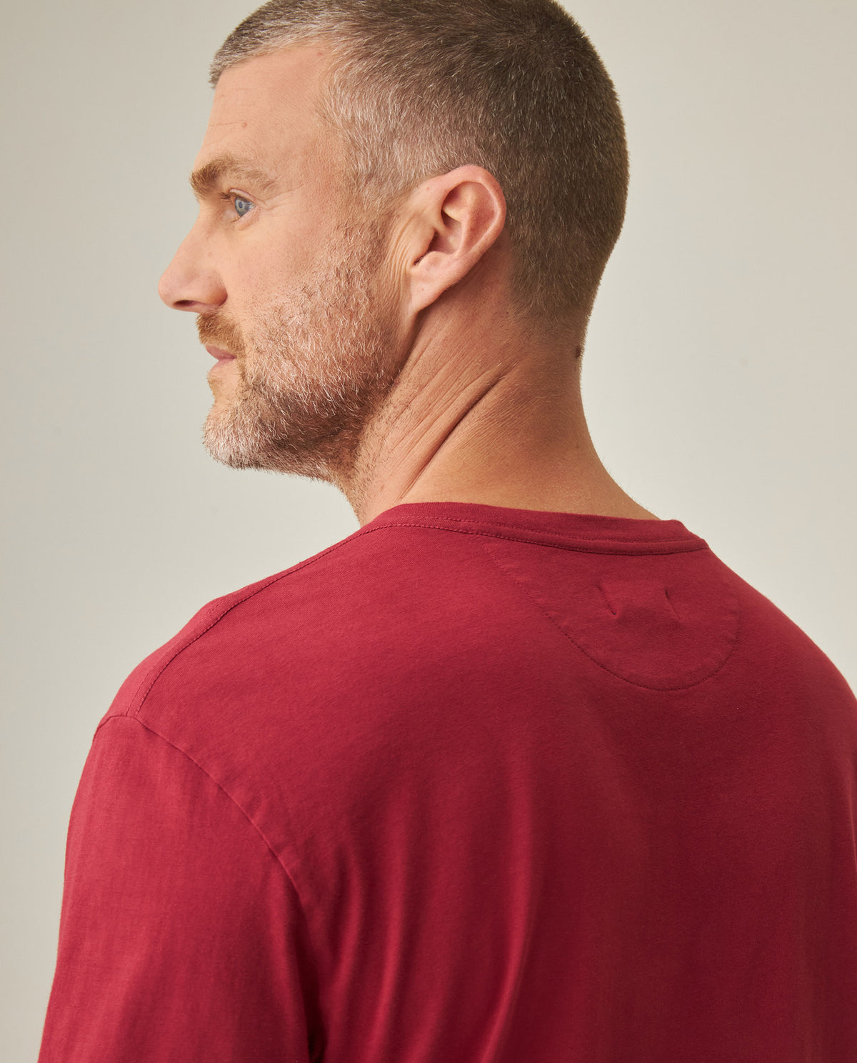 Men´s Slim V-Neck T-shirt - Red 63_642H000_ROJ191652_7
