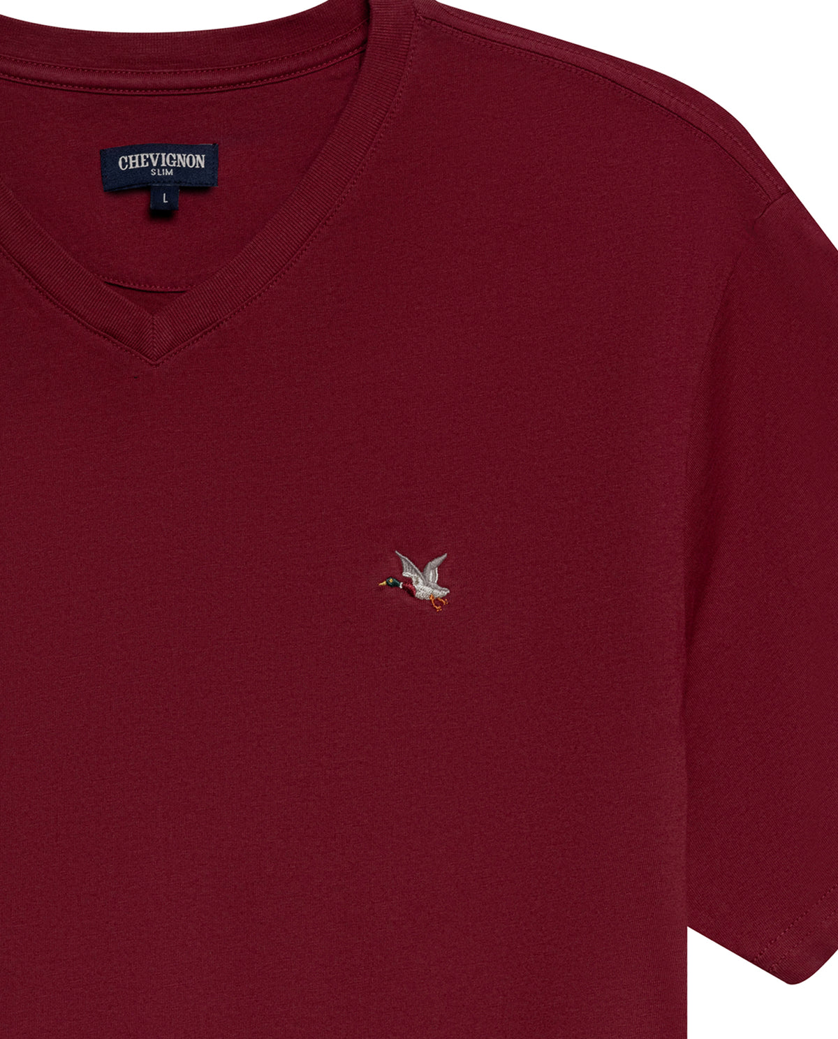 Men´s Slim V-Neck T-shirt - Red 63_642H000_ROJ191652_8