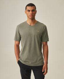 Men´s Slim V-Neck T-shirt - Green 63_642H000_VER185806_0