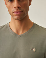 Men´s Slim V-Neck T-shirt - Green 63_642H000_VER185806_5