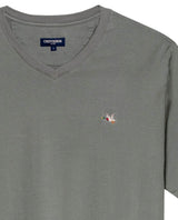 Men´s Slim V-Neck T-shirt - Green 63_642H000_VER185806_8
