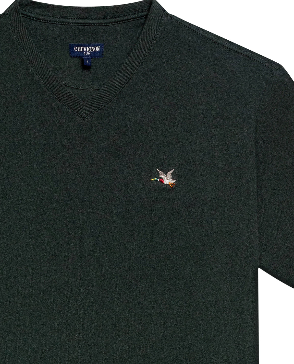 Men´s Slim V-Neck T-shirt - Green 63_642H000_VER195350_8