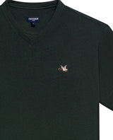 Men´s Slim V-Neck T-shirt - Green 63_642H000_VER195350_8