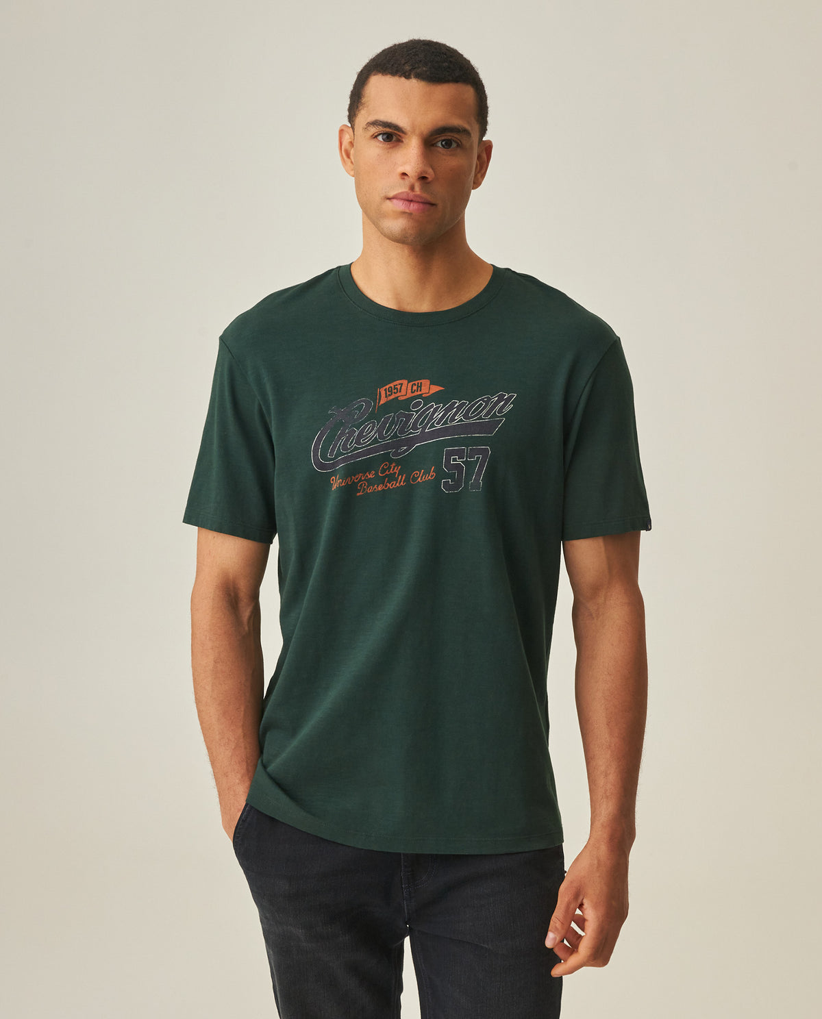 Men´s Slim Fit T-Shirt - Green 63_642H013_VER195350_3