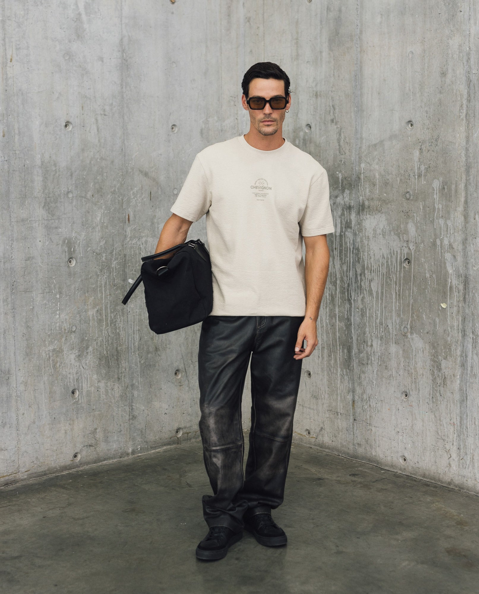 Mens Basic Textured T-Shirt - Special Collection - Raw 63_642H200_CRU121403_3