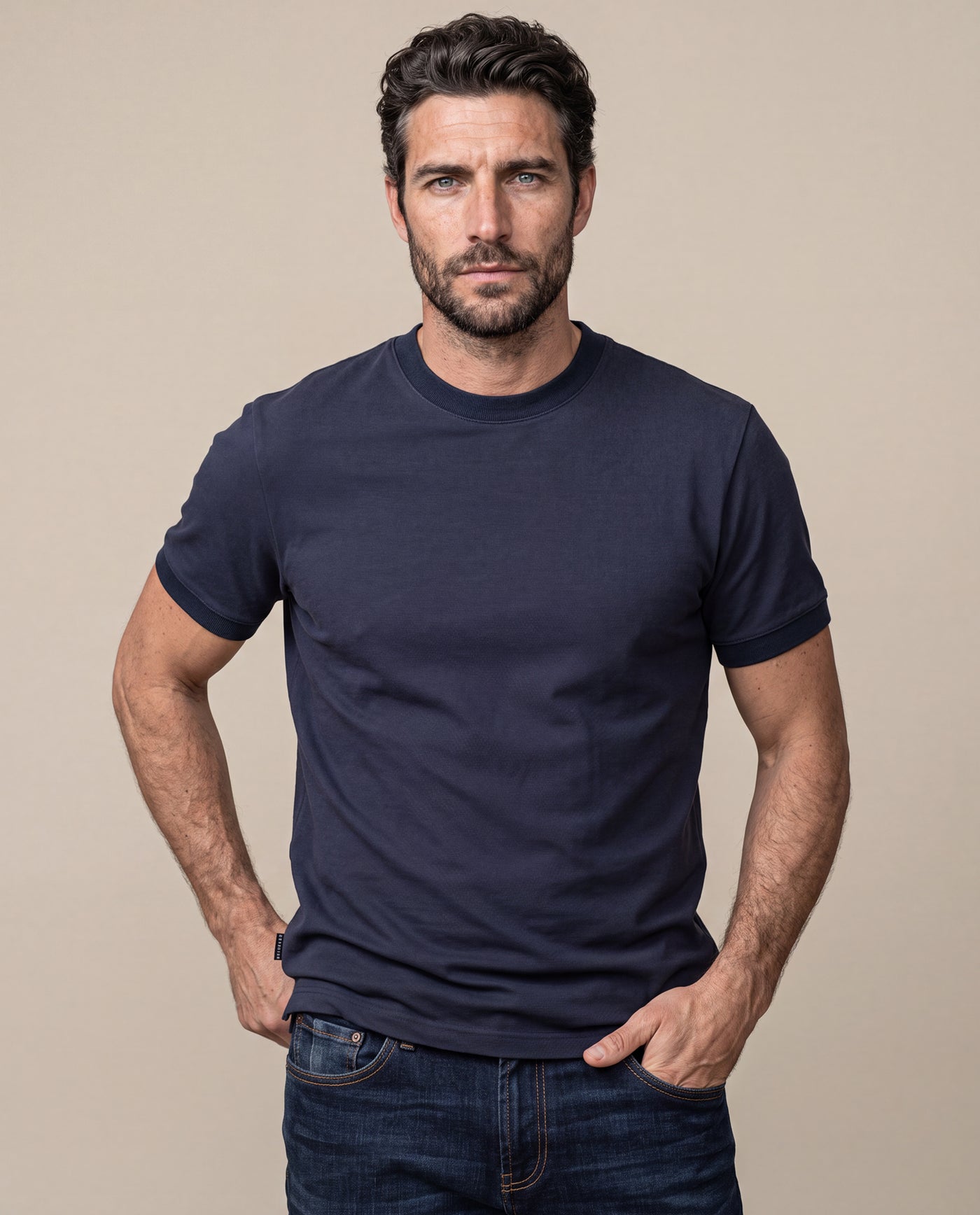 Men´s Slim Fit T-Shirt - Blue 63_644F004_AZU193924_0