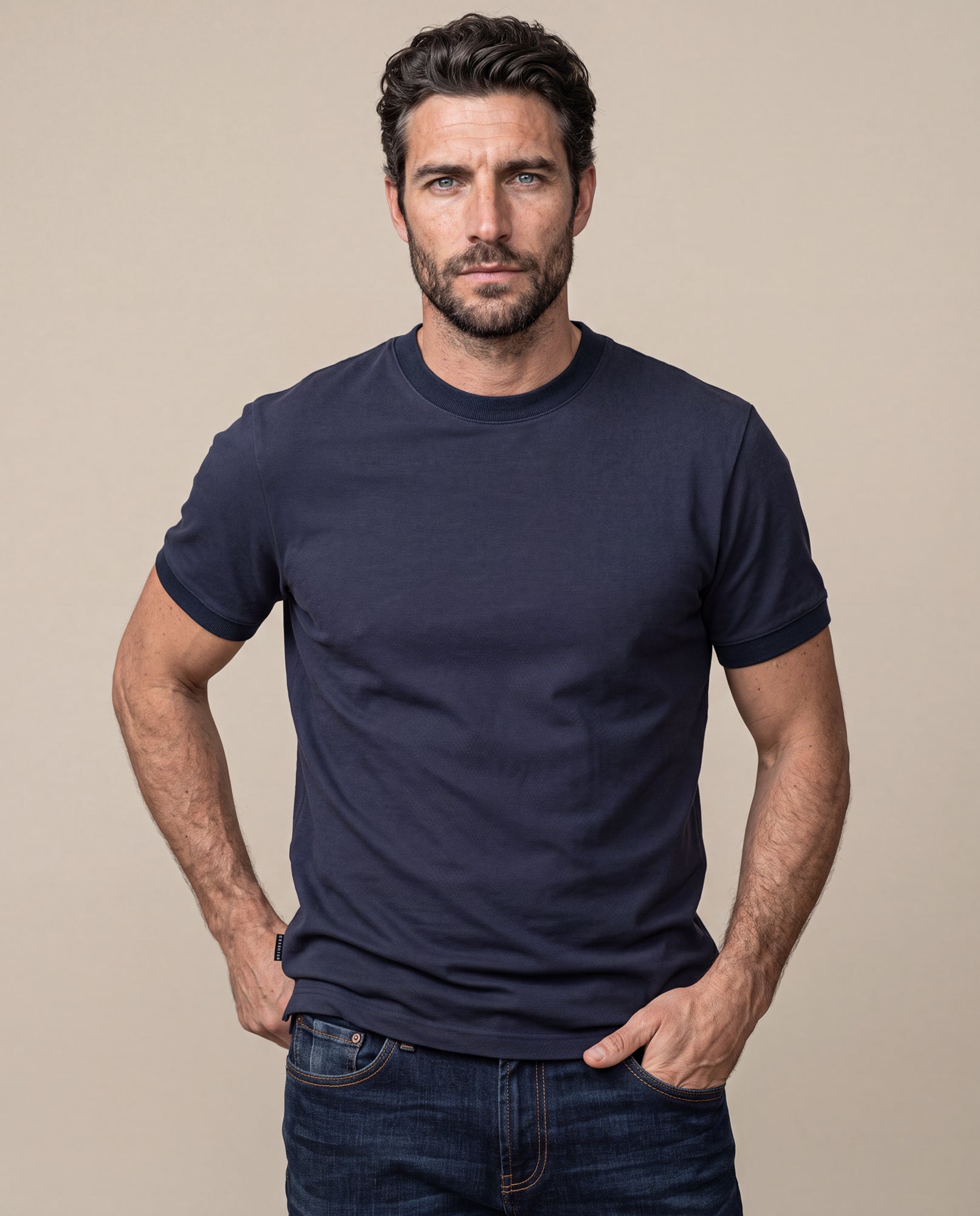 Men´s Slim Fit T-Shirt - Blue 63_644F004_AZU193924_0